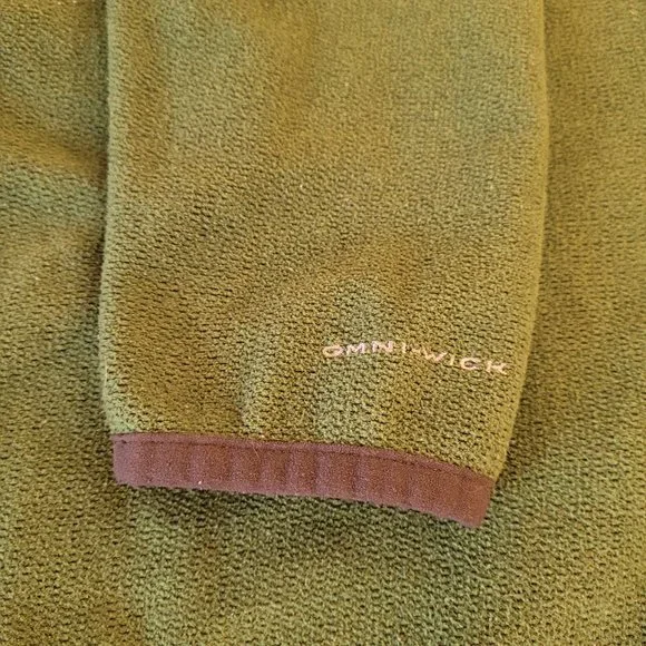 Columbia Men's Half Zip Sweater Top Omni-wick Pullover Long Sleeve Green L - Picture 3 of 12